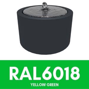 Aluminium Riple Round Water Table - RAL 6018 - Yellow Green